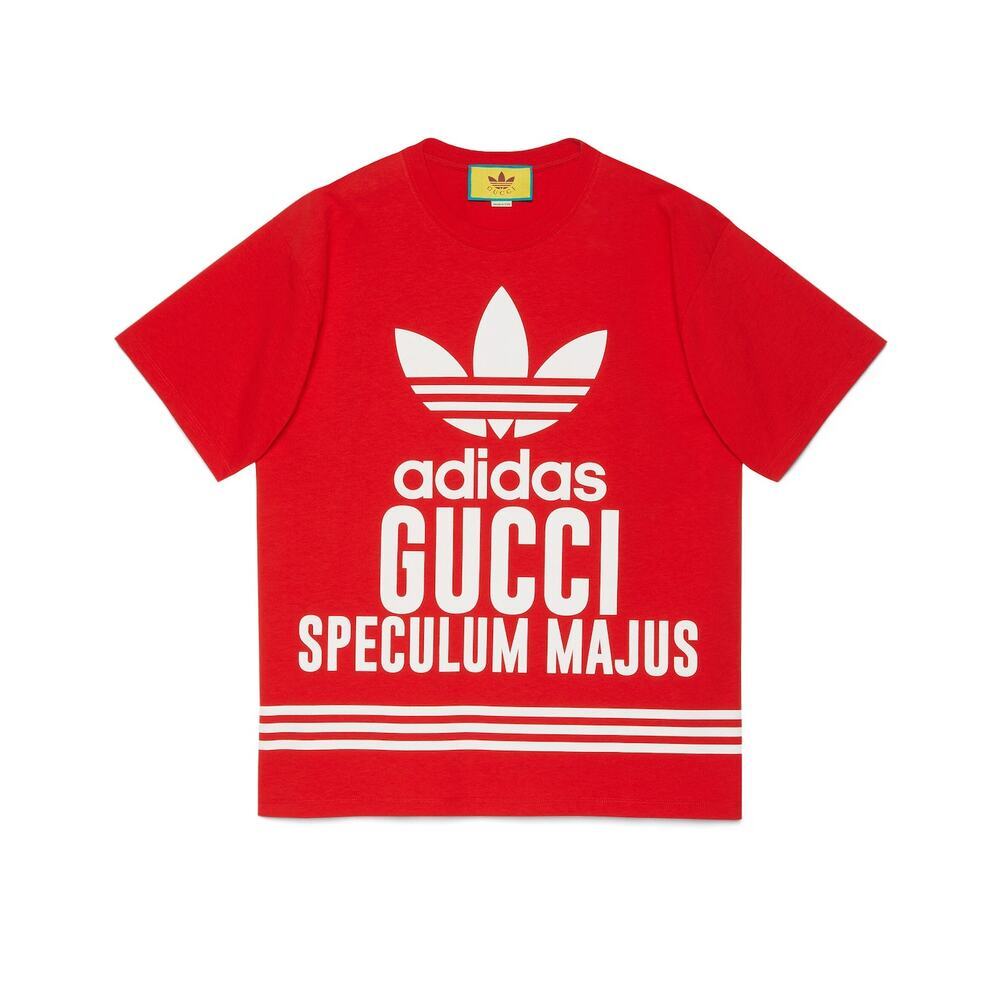 NWT Gucci x Adidas Cotton Jersey Speculum Majus T-shirt In Red Size M